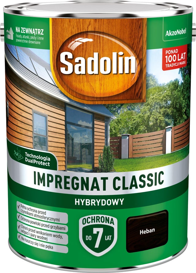 Impregnat hybrydowy Sadolin Classic heban 4,5l