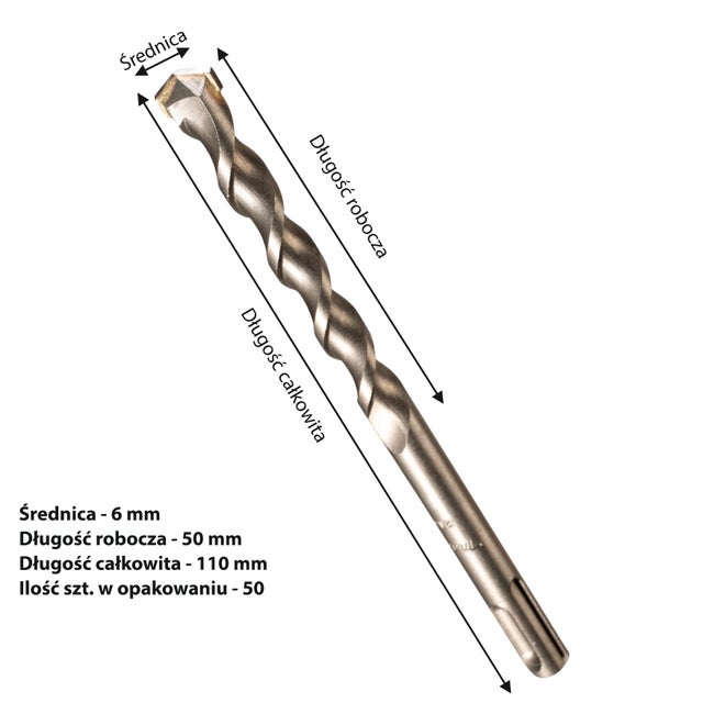 Wiertło do betonu 6x50/110 mm 50 szt. Makita