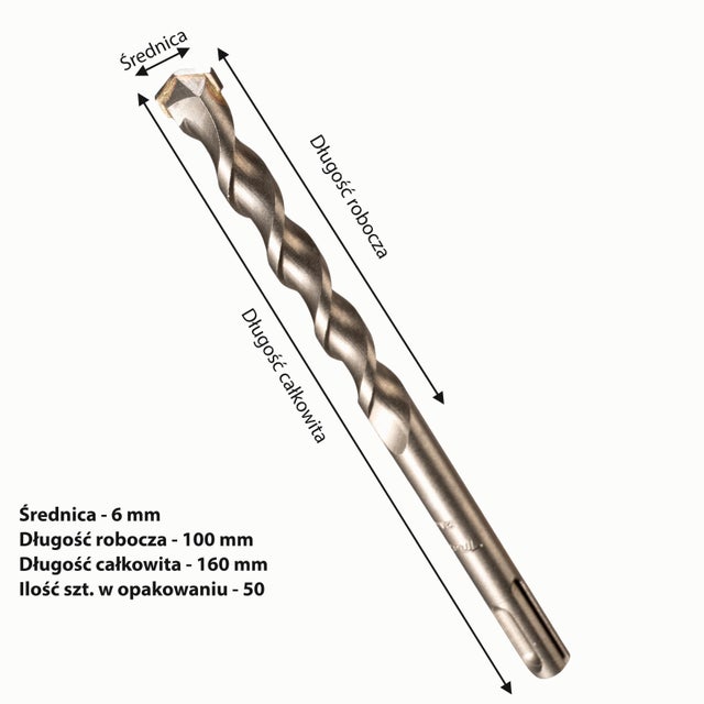 Wiertło do betonu 6x100/160 mm 50 szt. Makita