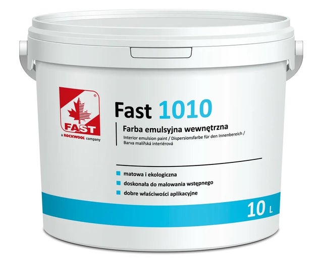 Farba emulsyjna Fast 1010 biała 10l