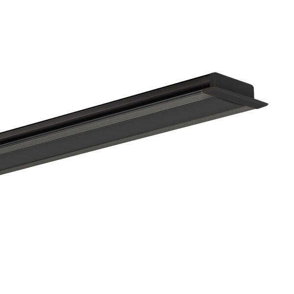 Zestaw profil aluminiowy podtynkowy do taśm LED 8-10mm anodowany czarny 2m Micro  6x15mm