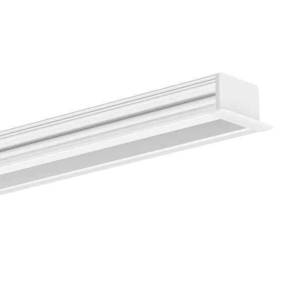 Zestaw profil aluminiowy podtynkowy do taśm LED 8-10mm anodowany biały 2m Gleb  6x15mm