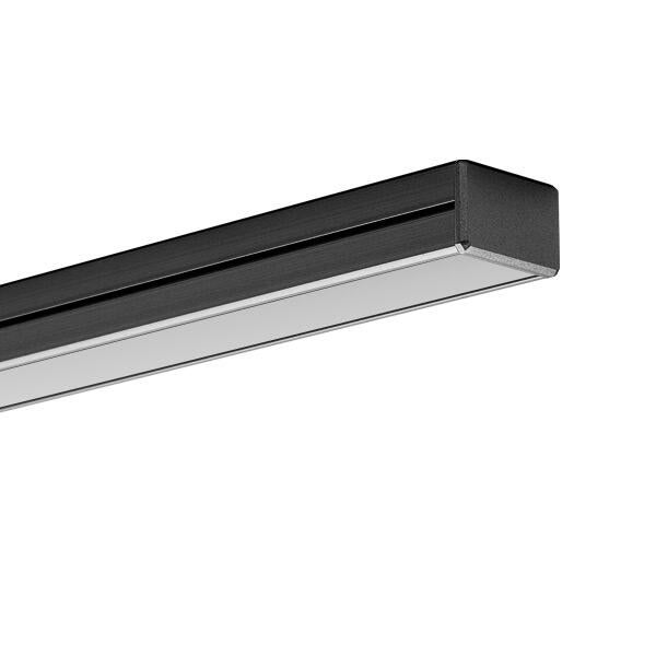 Zestaw profil aluminiowy szeroki natynkowy do taśm LED Do taśm LED 8-10mm anodowany czarny 2m  12x19mm