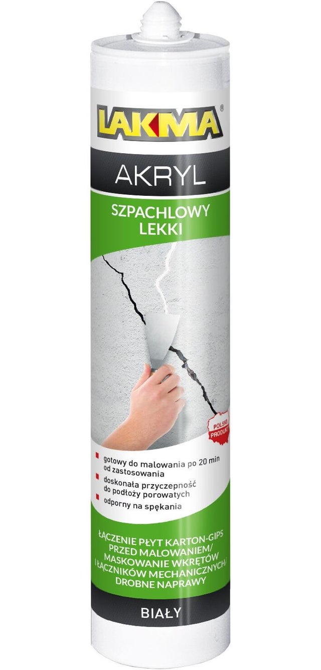 Lekki akryl szpachlowy Lakma biały 280ml