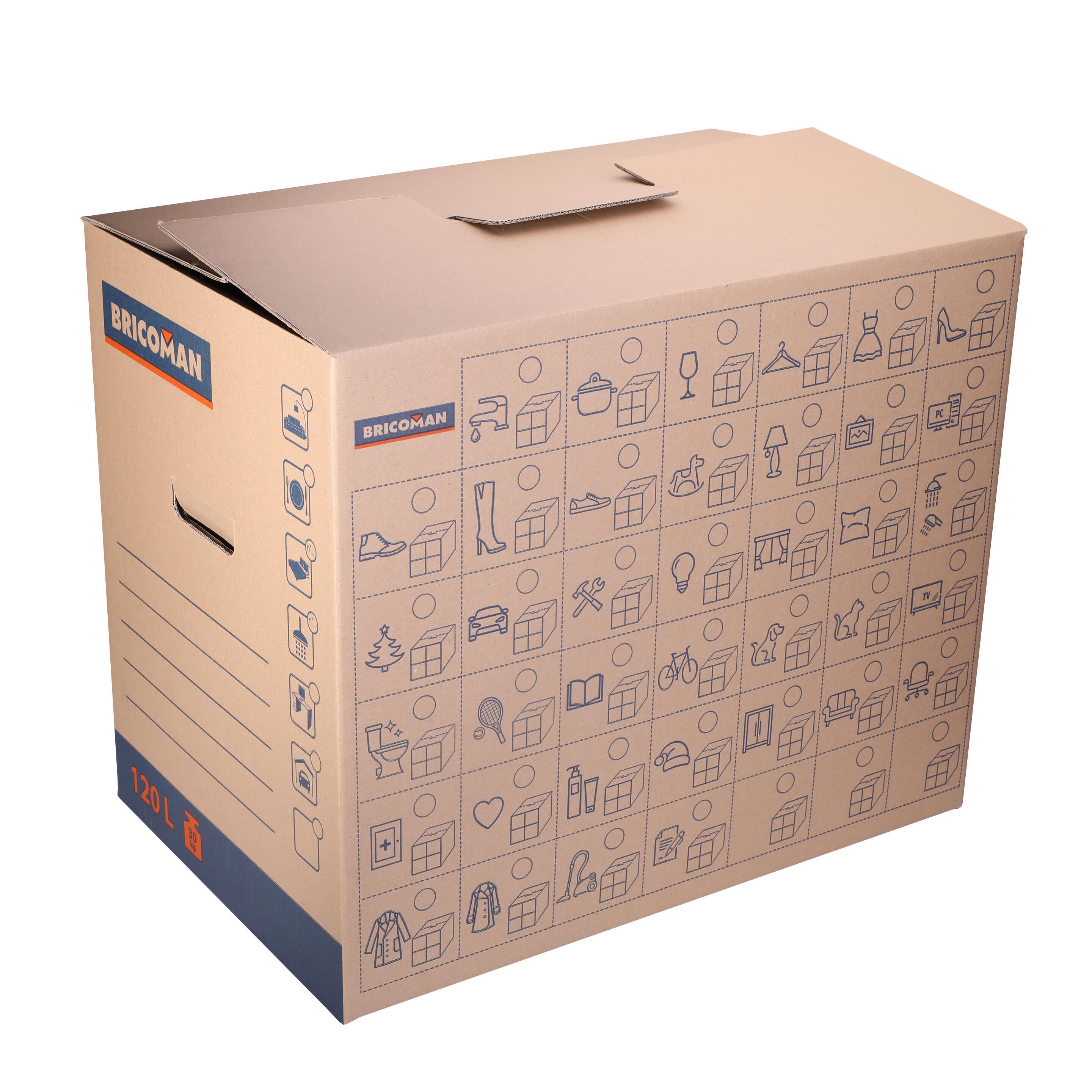Karton przeprowadzkowy BRICOMAN 120L 60x40x50 cm - 2
