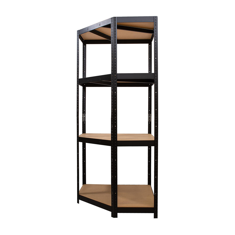 Regał magazynowy narożny Nero wym. 179x80x80x40 cm, 4 półki, nośność 175 kg  - 3