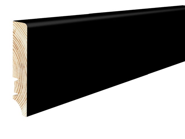 Listwa przypodłogowa folia czarna P78 2200x78x16 mm czarna