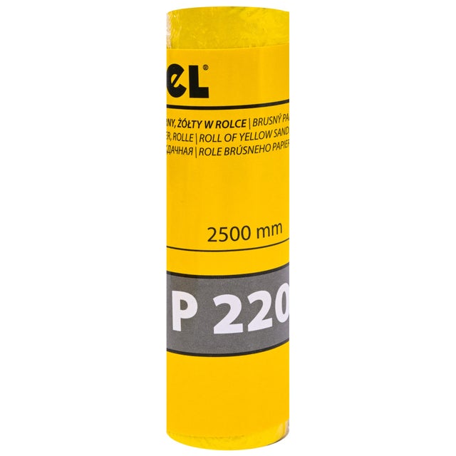 Papier ścierny w rolce żółty 115 mm P220, 2,5 m