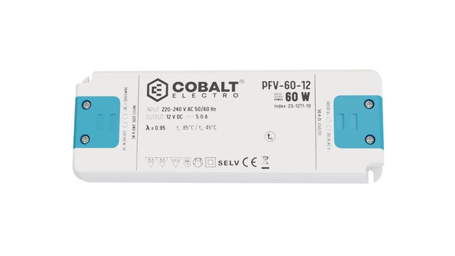 Zasilacz LED CobaltElectro PFV-B 12V 60W IP20 