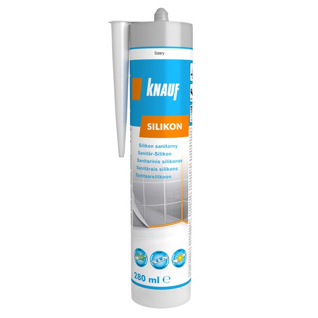 Silikon sanitarny Knauf szary 280 ml