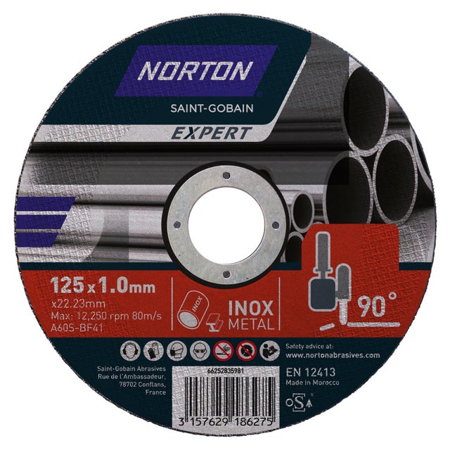 Tarcza do cięcia metalu / Inox 125x1,0x22,2 mm