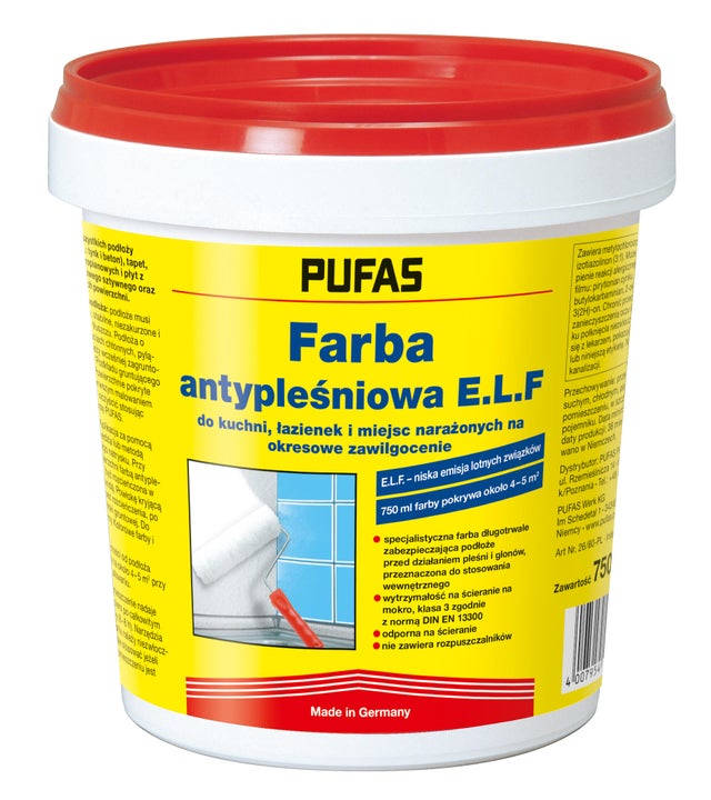 Farba antypleśniowa E.L.F. Pufas biała 0,75l