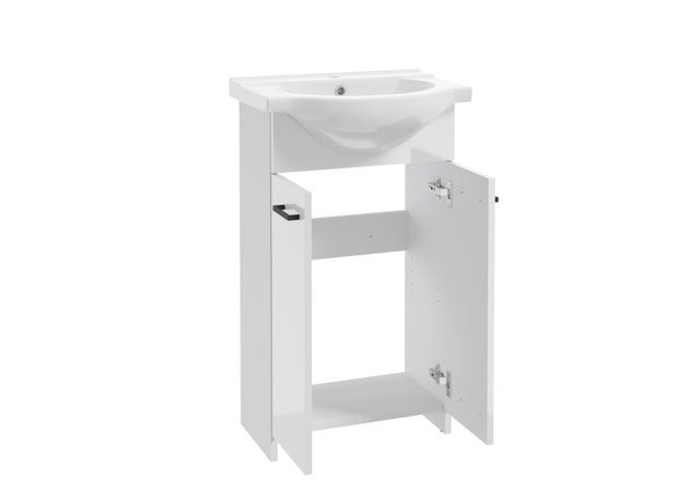 Zestaw szafka z umywalką Soft 50 cm biały