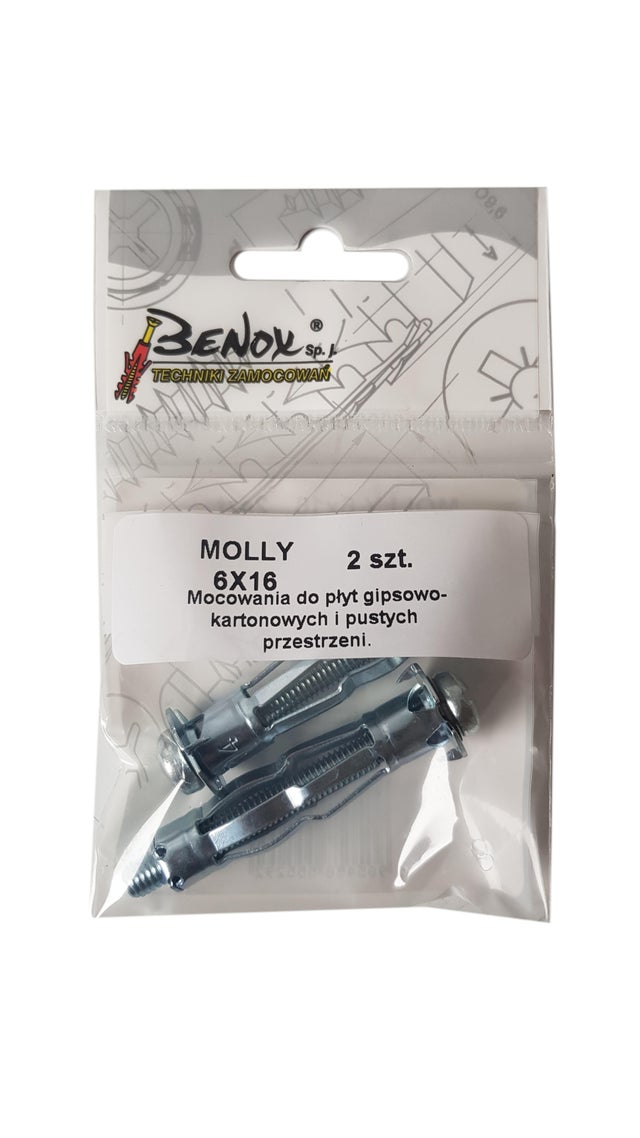 Kołek typu Molly do pustych przestrzeni 12x52 mm (2 szt.)