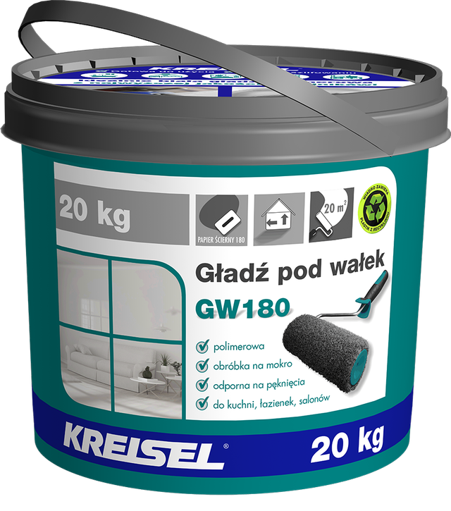 Gładź polimerowa Kreisel GW180 20 kg, super biała