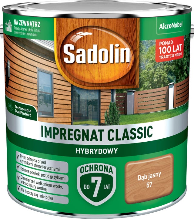 Impregnat hybrydowy Sadolin Classic dąb jasny 2,5l