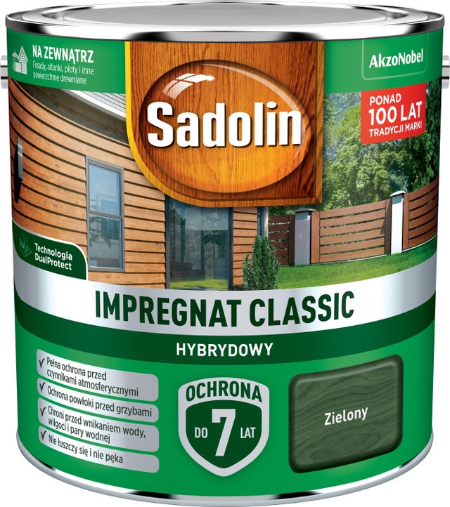 Impregnat hybrydowy Sadolin Classic zielony 2,5l