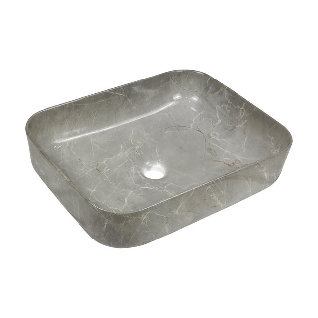 Umywalka nablatowa Invena Florina 51 cm szara