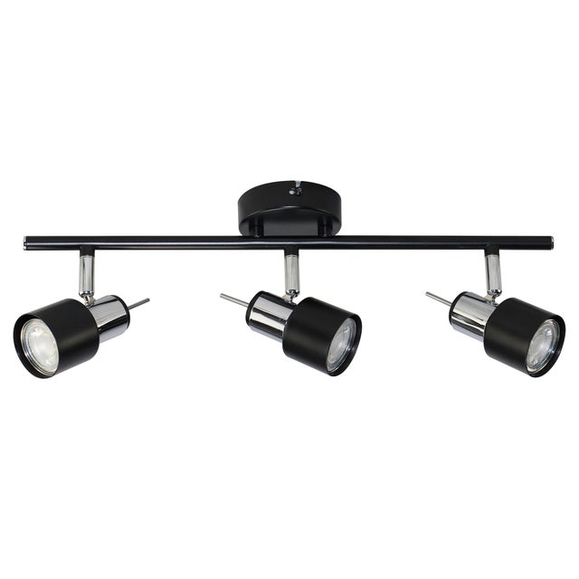 Lampa ścienno-sufitowa STERNA 3xGU10 kolor czarny, listwa, obrotowa