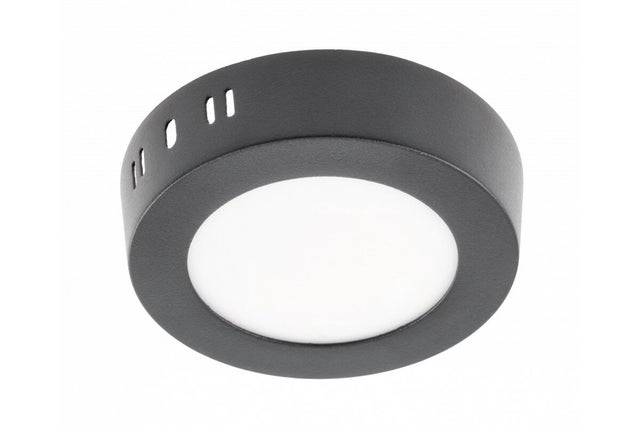 Oprawa natynkowa downlight ORIS PLUS okrągła, 7W, 560Lm, 4000K, czarna aluminiowa rama