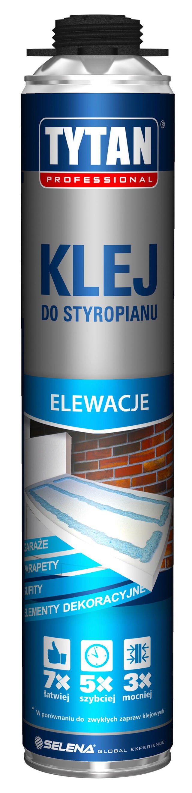Klej do styropianu Tytan 750 ml, pistoletowy