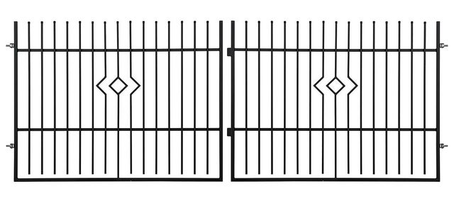 Brama ogrodzeniowa dwuskrzydłowa Beata antracyt, 150x400 cm