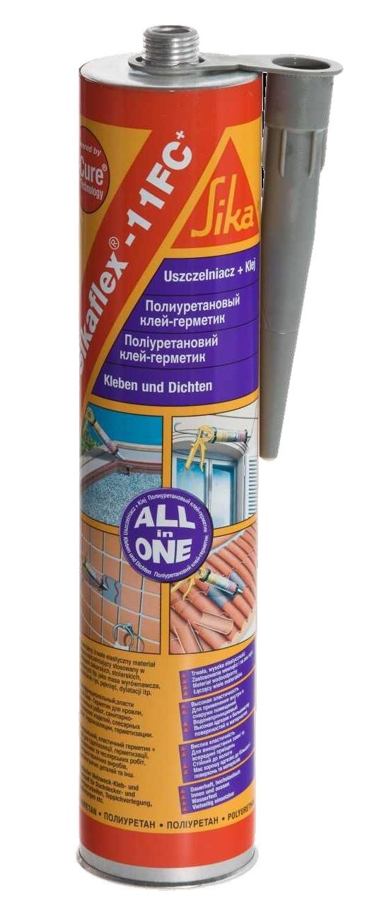 Uniwersalny, elastyczny klej i materiał uszczelniający Sikaflex -11 FC+ 300 ml, szary