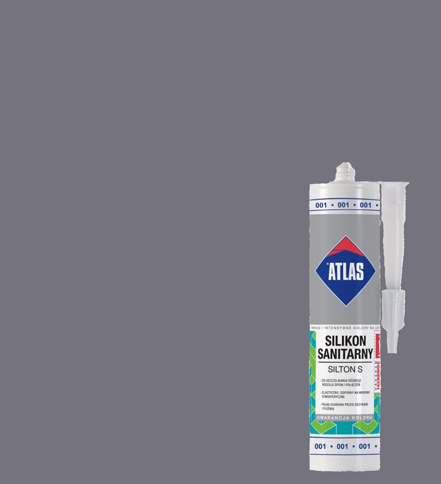 Silikon sanitarny Atlas 203 stalowy 280 ml