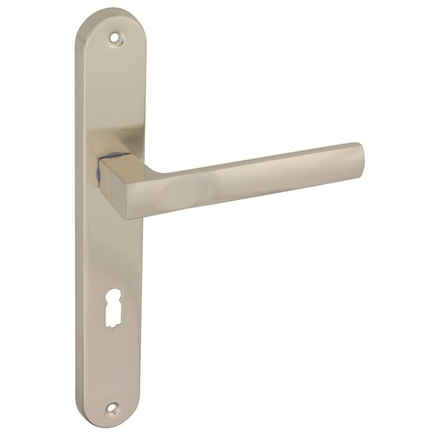 Klamka Pergamo 72 mm na klucz nikiel