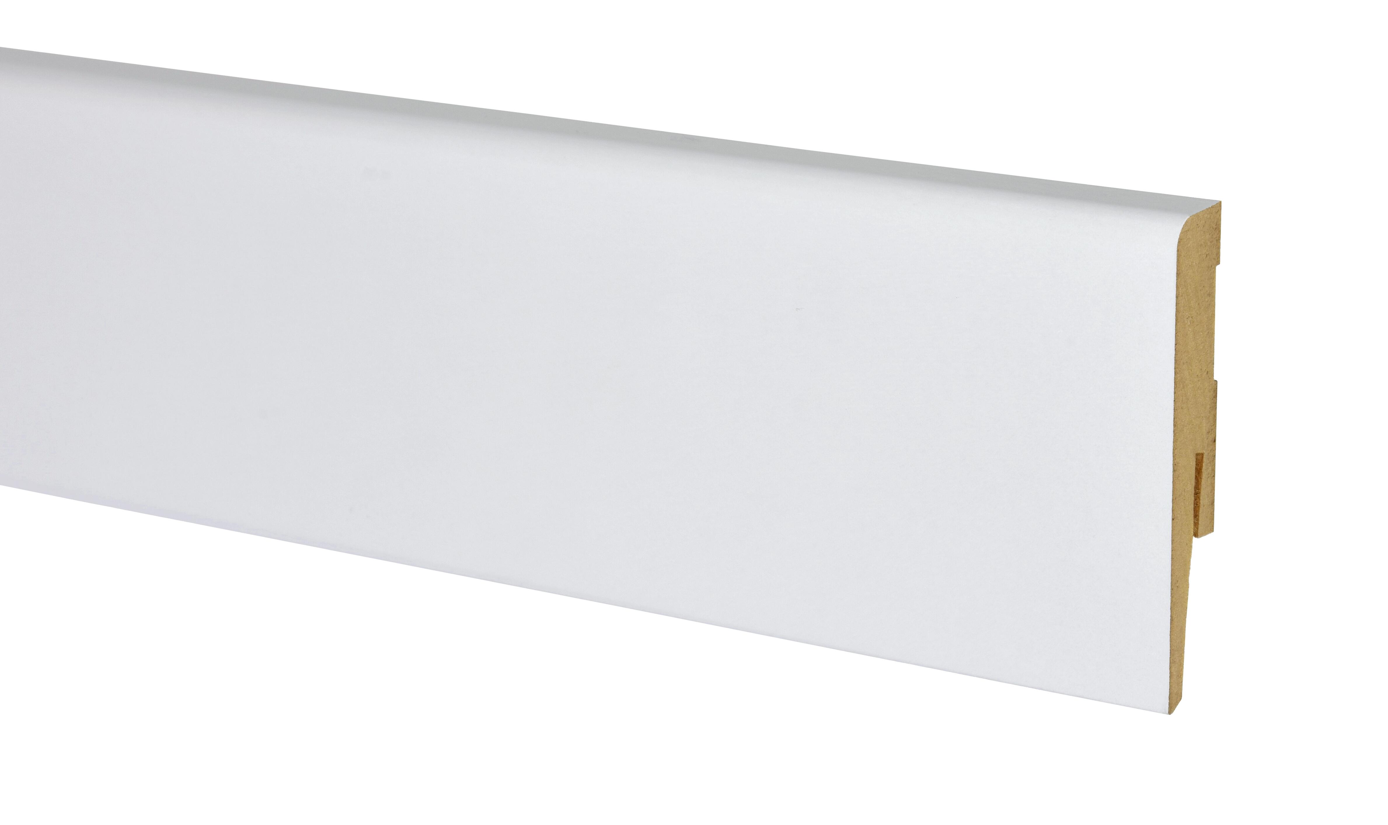 Listwa przypodłogowa MDF Modena 2400x80x15,5mm biała