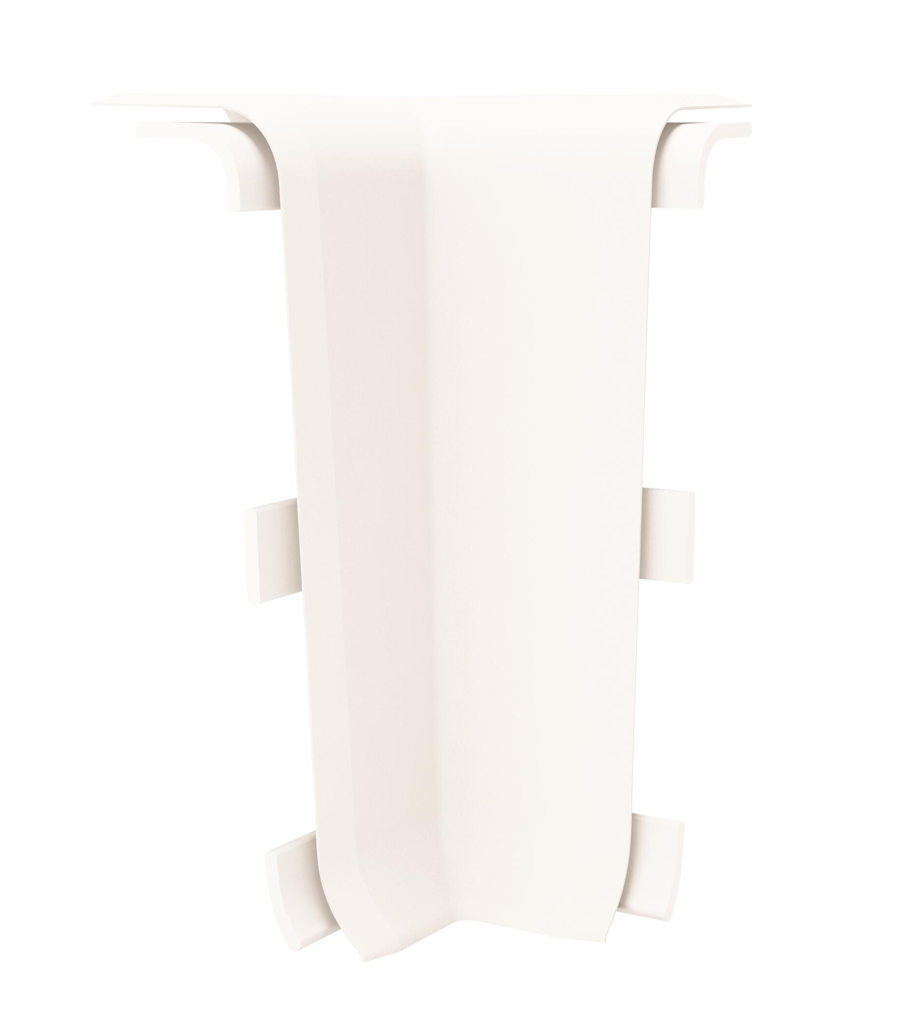 Narożnik wewnętrzny do listew przypodłogowych Esquero Duo 650 115x55x21mm Biały