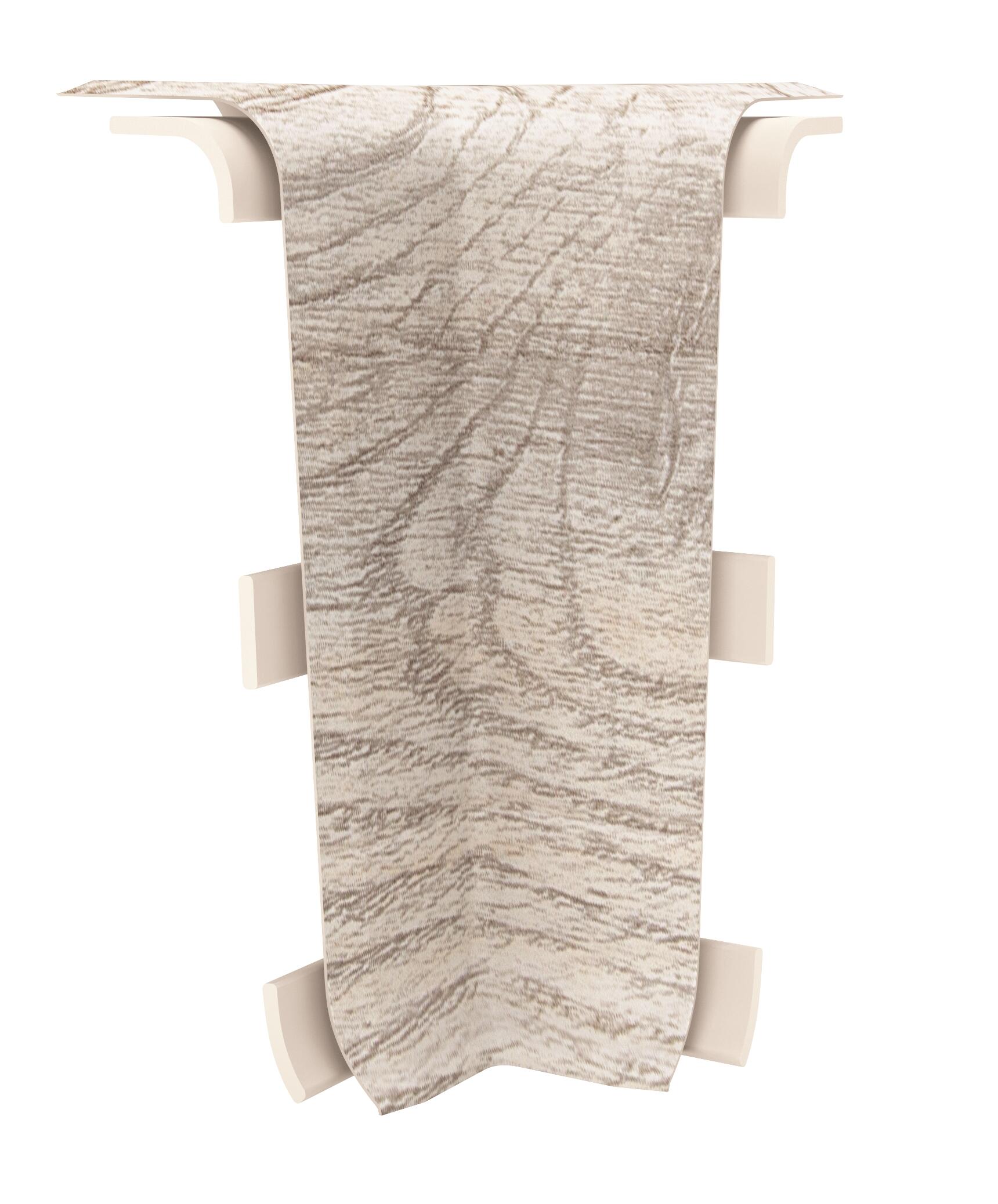 Narożnik wewnętrzny do listew przypodłogowych Esquero Duo 653 115x55x21mm Dąb Alabaster