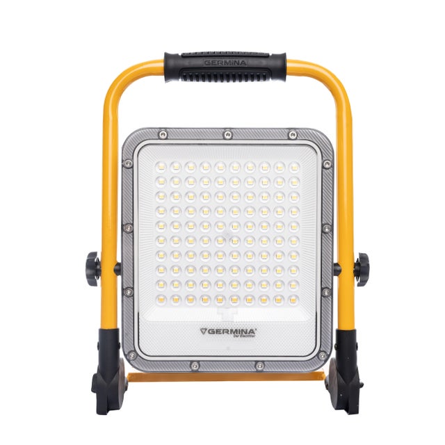 Naświetlacz akumulatorowy Herkules zasilanie bateryjne (akumulator wbudowany), 50W, 1400Lm, IP65, rama z uchwytem, bateria 10000mAh, możliwość montażu na statywie