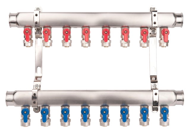Rozdzielacz Base Inox K2-5, 5 obwodów z zaworkami mini