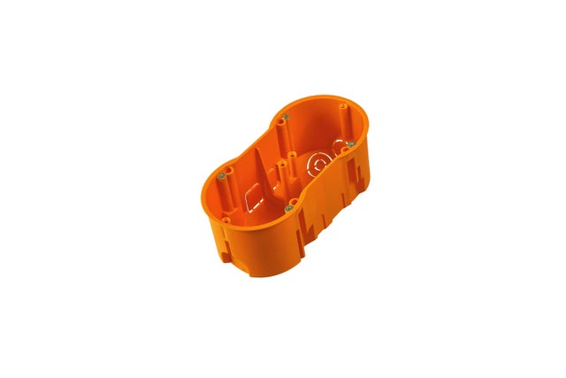 Puszka podtynkowa PK60 głęboka podwójna z wkrętami Ø 60mm