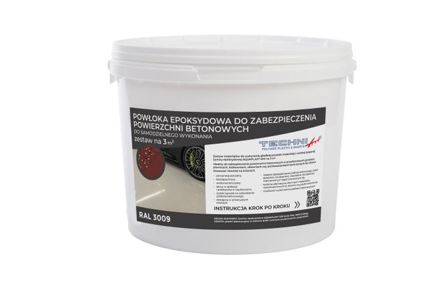 Zestaw powłoka epoksydowa do zabezpieczania powierzchni betonowych na 3m2 RAL 3009