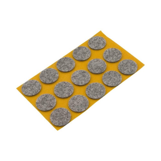 Podkładki filcowe samoprzylepne szare, ⌀28 mm, 15 szt.