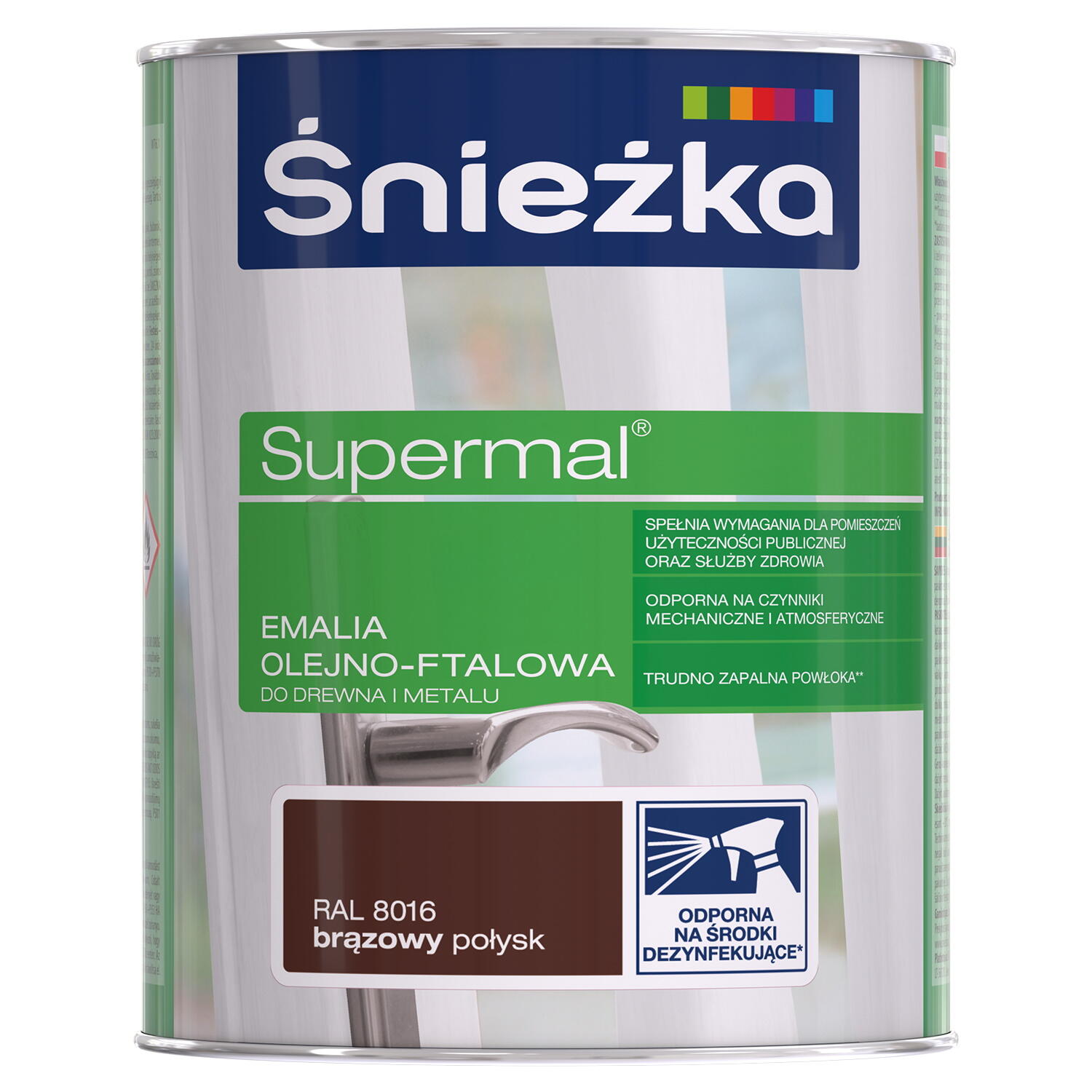 Emalia olejno-ftalowa Śnieżka Supermal brąz 0,8l - 2