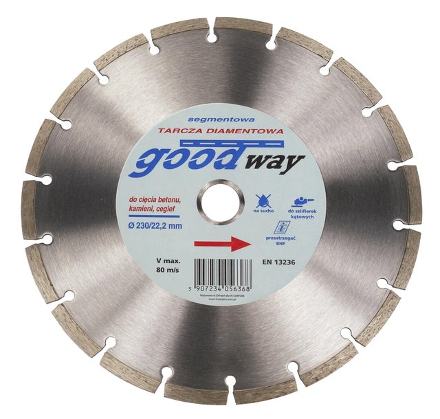 Tarcza diamentowa segmentowa 230x22,2 mm GOOD WAY