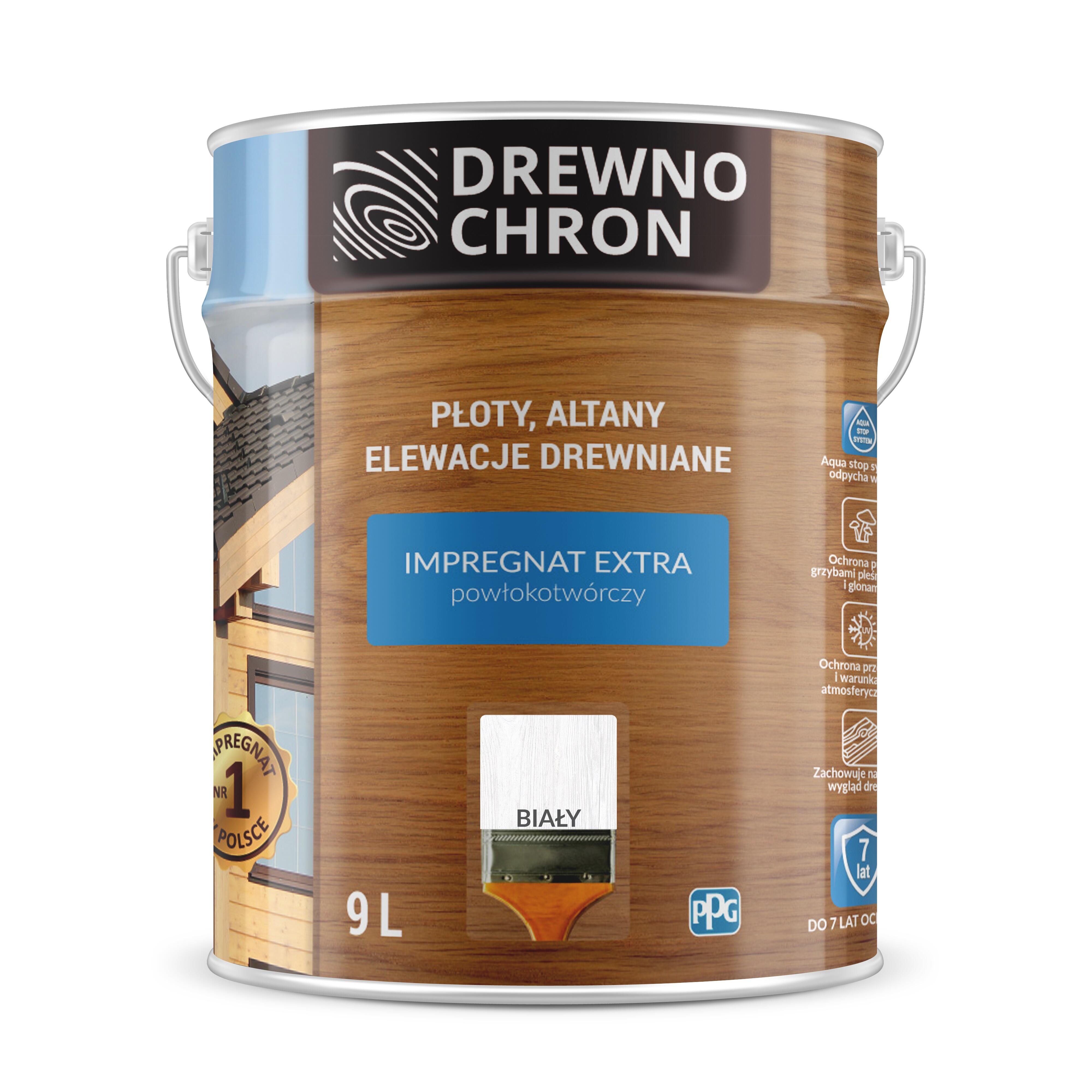 Impregnat Drewnochron Extra biały 9l - 2