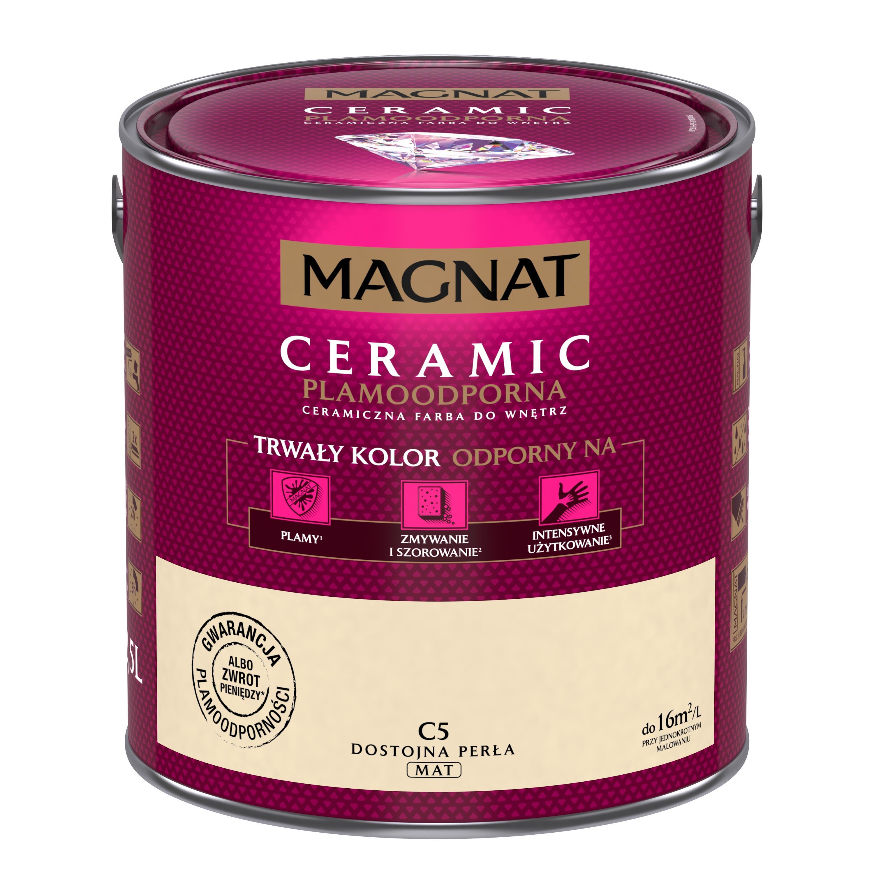 Farba Magnat Ceramic dostojna perła 2,5l - 3