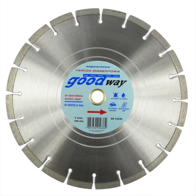 Tarcza diamentowa segmentowa 300x20/25,4 mm GOOD WAY