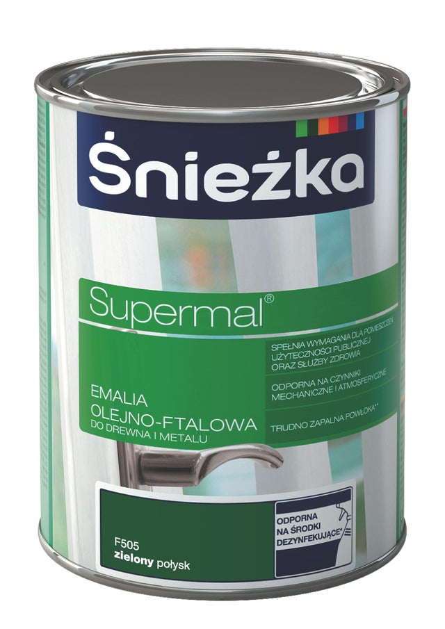 Emalia olejno-ftalowa Śnieżka Supermal zielony 5l