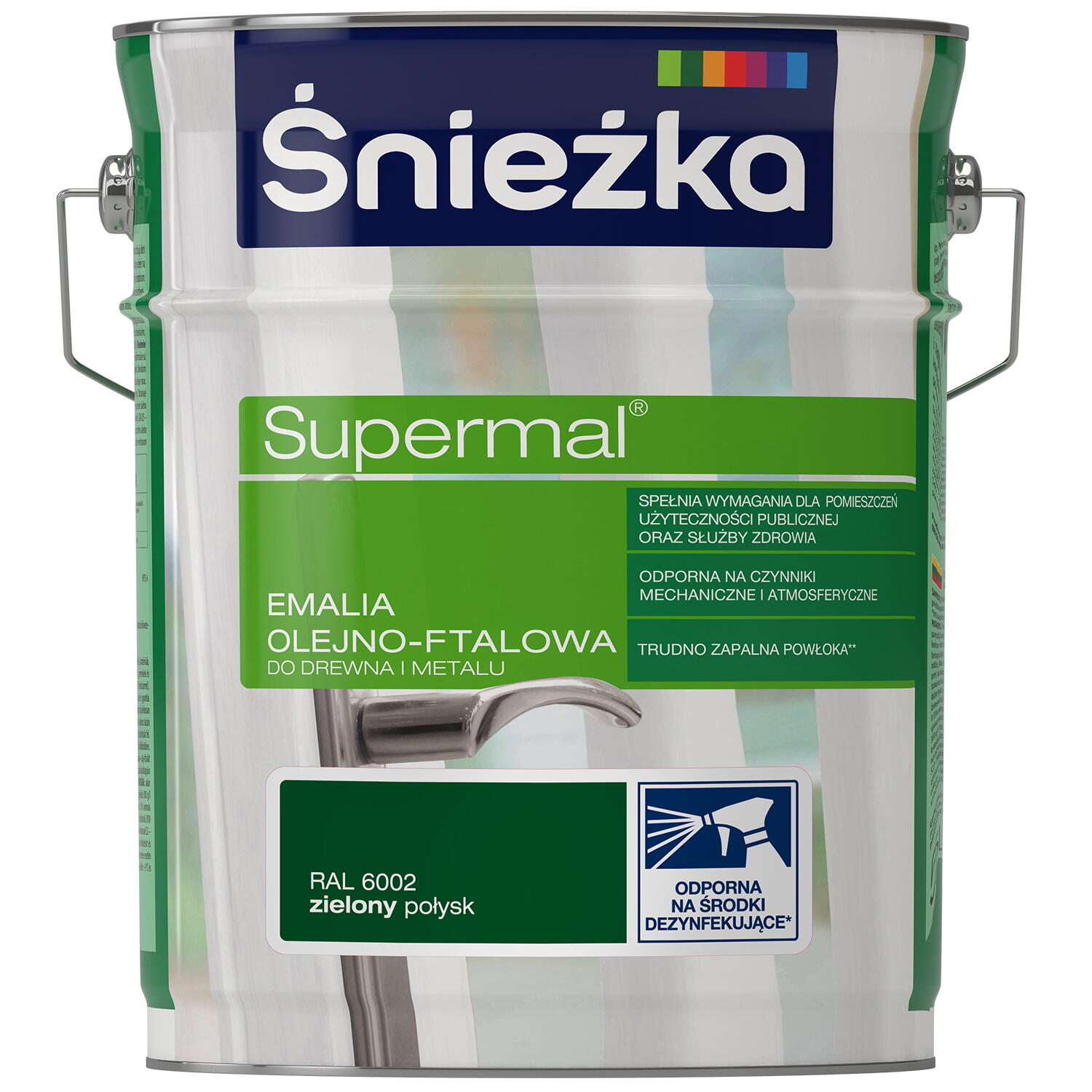 Emalia olejno-ftalowa Śnieżka Supermal zielony 5l - 2