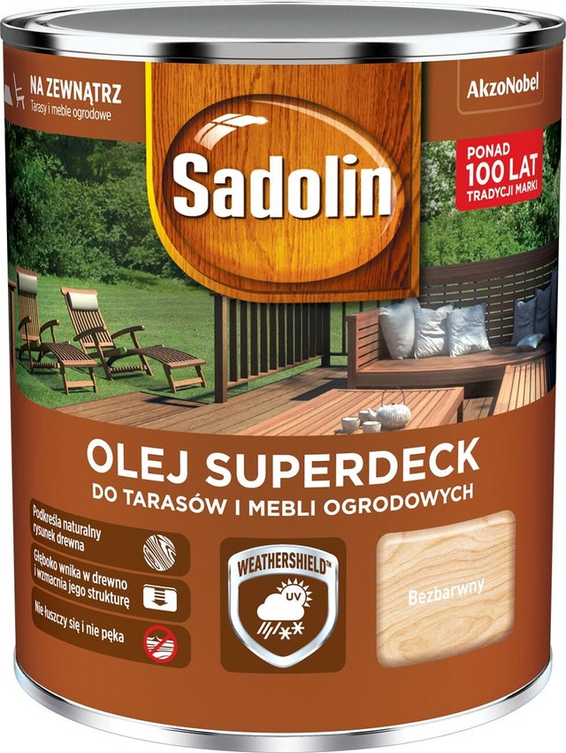 Olej Sadolin Superdeck bezbarwny 0,75l