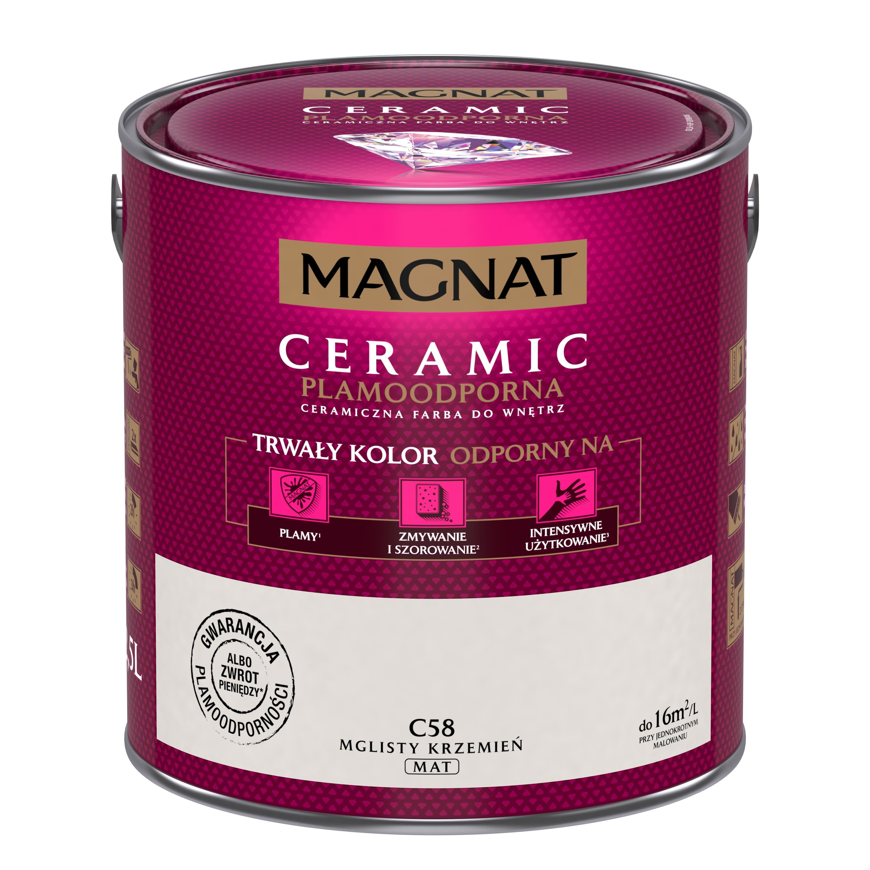 Farba Magnat Ceramic mglisty krzemień 2,5l
