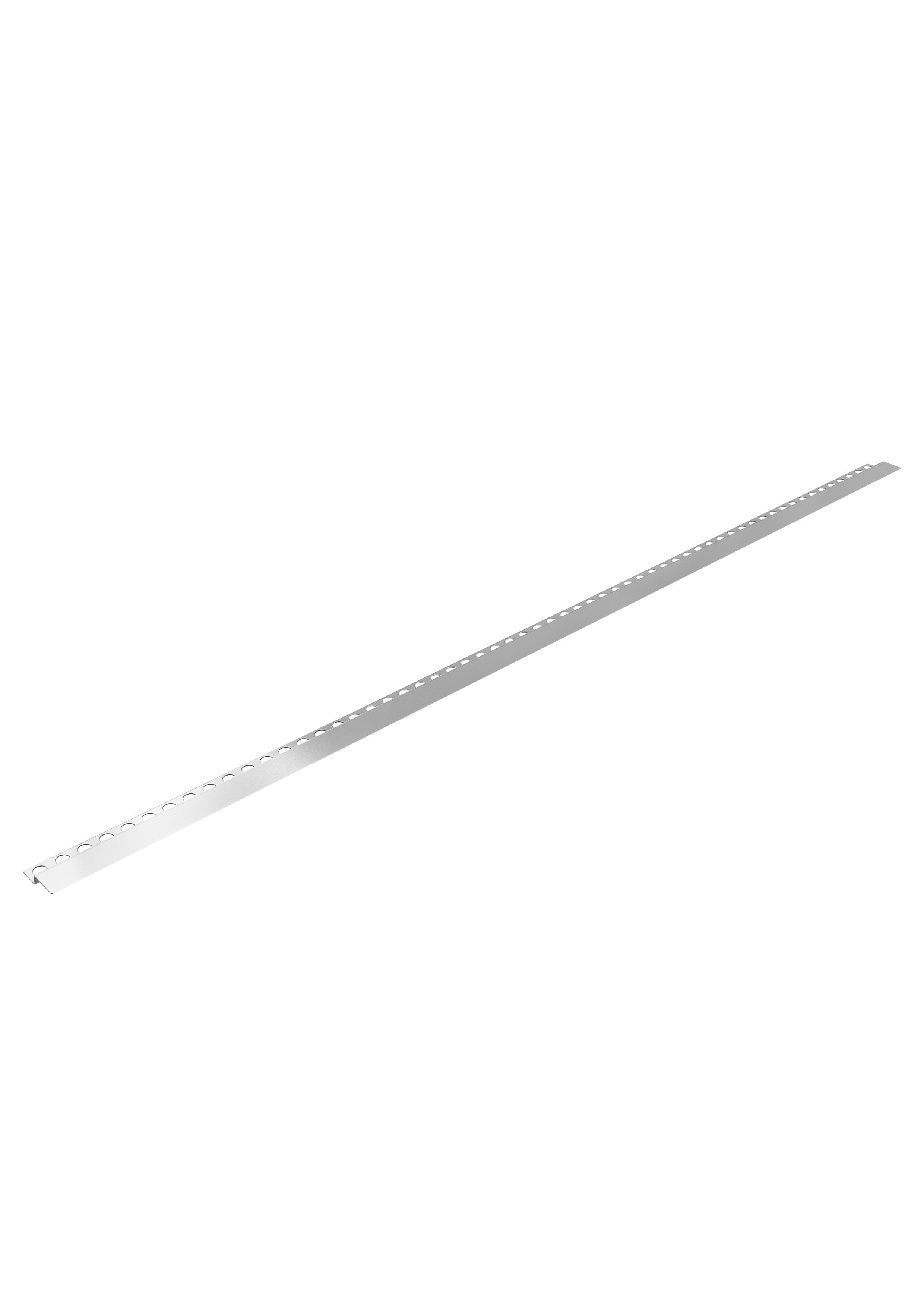 Listwa spadkowa podłogowa czołowa 130 cm inox - 2