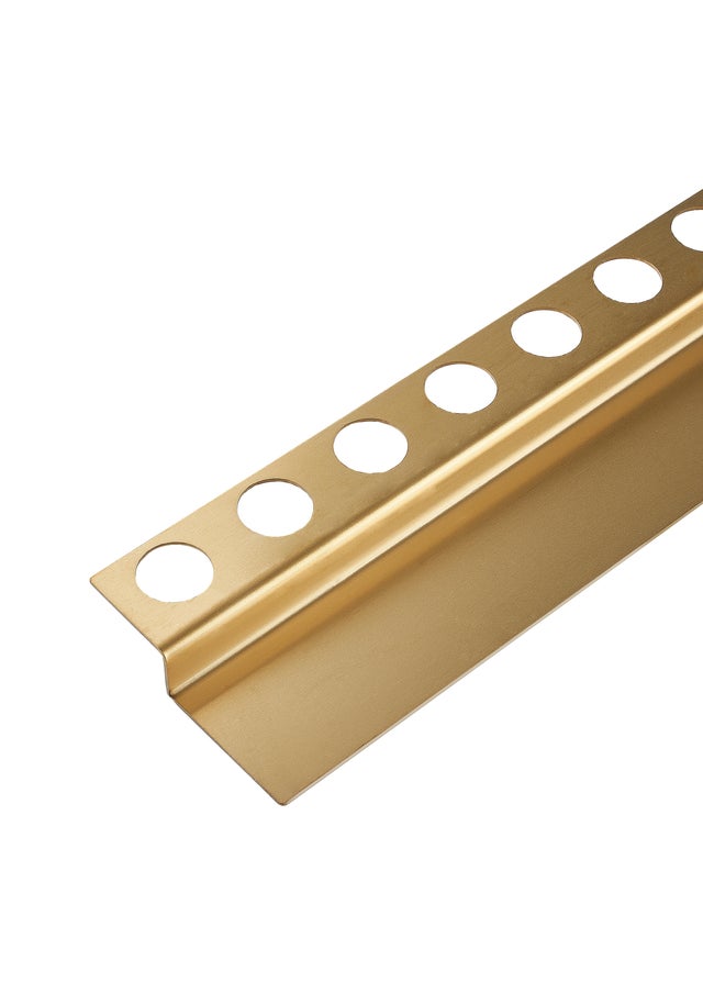 Listwa spadkowa podłogowa czołowa 130 cm złota