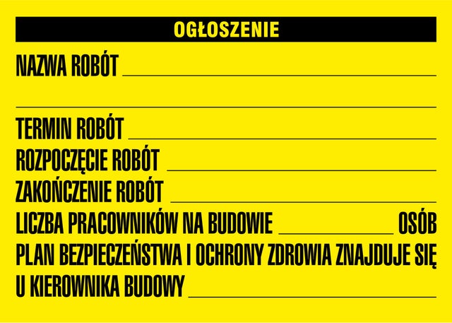 TABLICA INFORMACYJNA