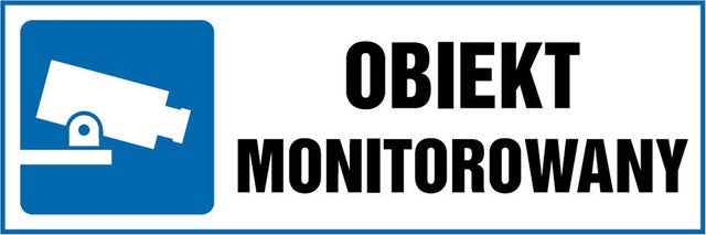 Znak informacyjny OBIEKT MONITOROWANY